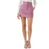 Endless Rose High Waist Wool Blend Miniskirt In Purple