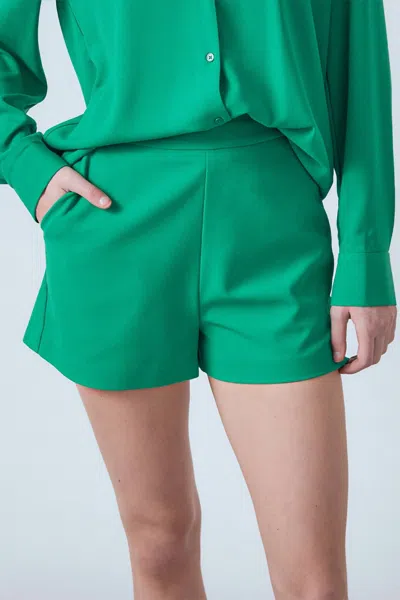 Endless Rose High Waisted Shorts In Green