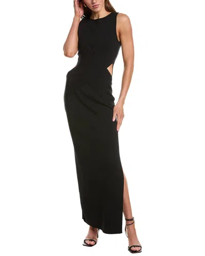 Endless Rose Hip Cutout Maxi Dress In Black