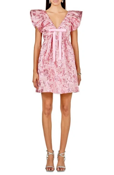 Endless Rose Jacquard Minidress In Pink