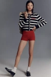 Endless Rose J'adore Beaded Striped Cardigan Sweater In Black
