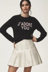 Endless Rose J'adore You Motif Sweater In Black
