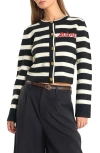 Endless Rose J'adored Beaded Cardigan In Black
