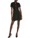 Endless Rose Jewel Buttoned Mini Dress In Black