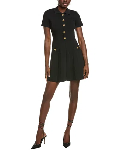 Endless Rose Jewel Buttoned Mini Dress In Black