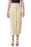 Endless Rose Knit Midi Skirt In Neutral