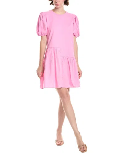 Endless Rose Knit Mixed Dress In Pink