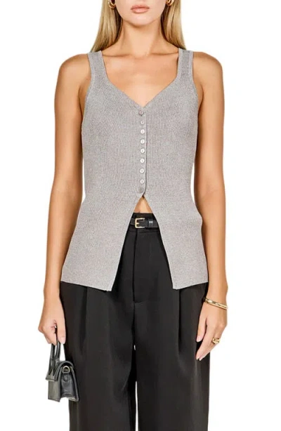 Endless Rose Knit Tank In Gray
