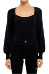 Shop Endless Rose Knitted Top In Black