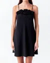 ENDLESS ROSE KURSTON CORSAGE MINI DRESS IN BLACK