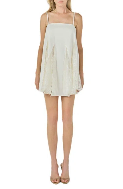 Endless Rose Lace Inset Minidress In White