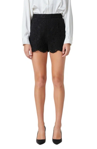 Endless Rose Lace Shorts In Black