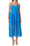 ENDLESS ROSE LACE SPAGHETTI STRAP MIDI DRESS