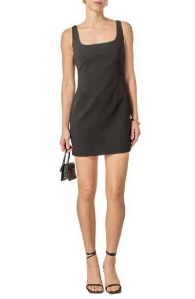 Endless Rose Lace Trim Sleeveless Minidress In Black