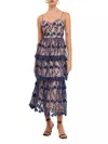 Endless Rose Women's Crochet Layered Midi Dress In Pink