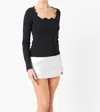Endless Rose Leather Front Slits Skort In Silver