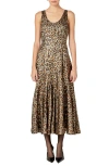 Endless Rose Leopard Print Ruffle Hem Dress In Animal Print