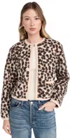 Endless Rose Leopard Sherpa Jacket Ivory Multi In Ivory Multi