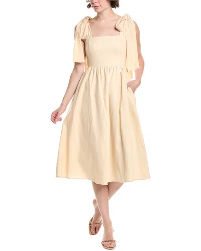 ENDLESS ROSE ENDLESS ROSE LINEN-BLEND MIDI DRESS