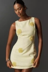 Endless Rose Linen Blend Sleeveless Open-back Mini Dress