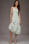Endless Rose Linen Blend Sleeveless Square-neck A-line Midi Dress