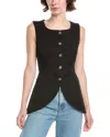 Endless Rose Linen-blend Waistcoat In Black