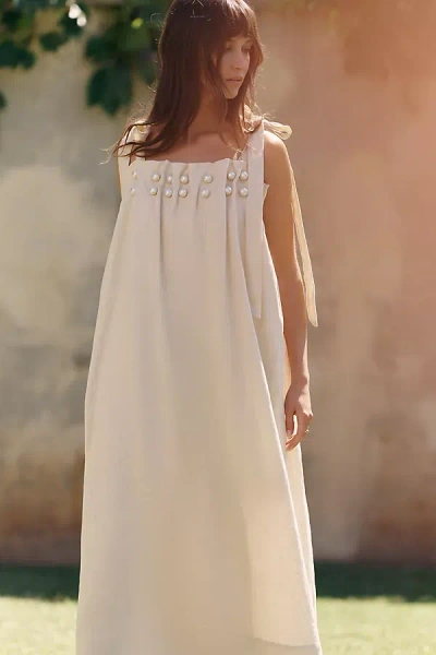 Endless Rose Linen Dress In White