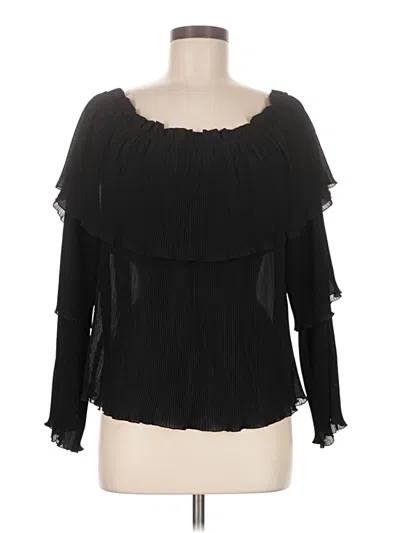 Pre-owned Endless Rose Long Sleeve Blouse In Black