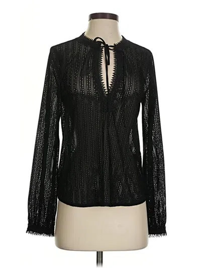 Pre-owned Endless Rose Long Sleeve Blouse In Black