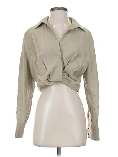 Pre-owned Endless Rose Long Sleeve Blouse In Brown