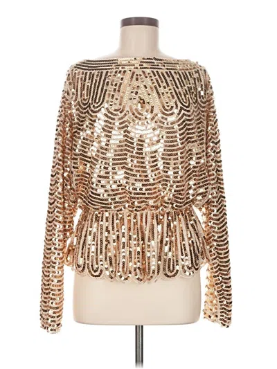 Pre-owned Endless Rose Long Sleeve Blouse In Gold