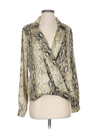 Pre-owned Endless Rose Long Sleeve Blouse In Gold