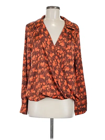 Endless Rose Long Sleeve Blouse In Orange