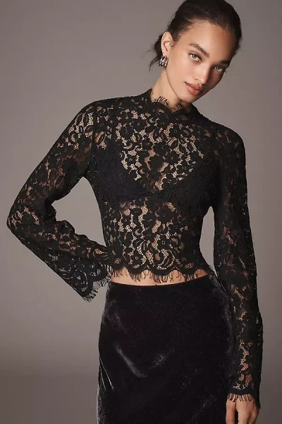 Endless Rose Long Sleeve Sequin Minidress In Black