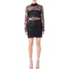 Endless Rose Long Sleeve Sequin Minidress In Black