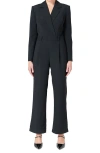 Endless Rose Long Sleeve Wide Leg Jumpsuit In Black
