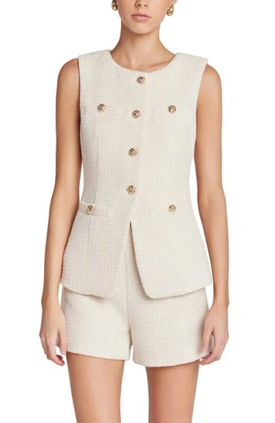 Endless Rose Longline Tweed Vest In Animal Print