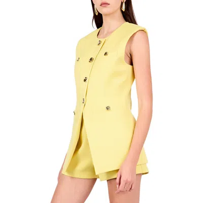 Endless Rose Longline Vest In Yellow