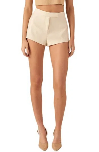 Endless Rose Low Rise Shorts In Light Beige