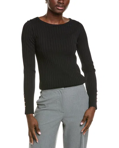 Endless Rose Lurex Buttoned Top In Black