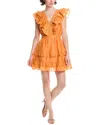 Endless Rose Ruffle Trim Minidress In Orange