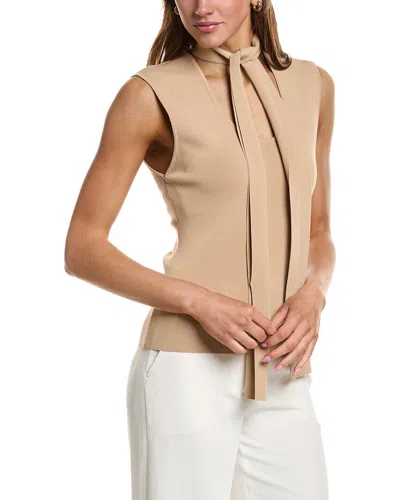Endless Rose Neckband Knitted Top In Brown