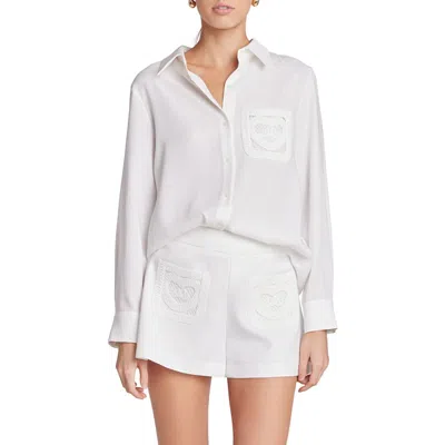 Endless Rose Net Pocket Button-up Shirt
