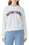 Endless Rose New York Embellished Sweatshirt In White