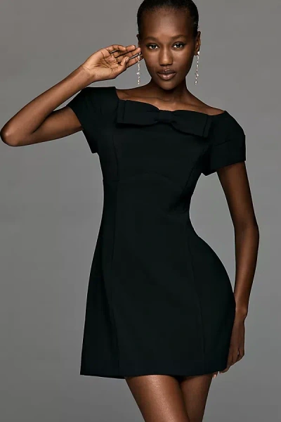 Endless Rose Off-shoulder Bow Mini Dress In Blue