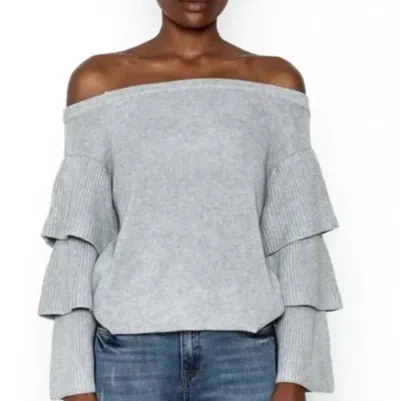 Endless Rose Off The Shoulder Sweater In Grey In Multi