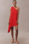 Endless Rose One-shoulder Asymmetric Mini Dress In Red