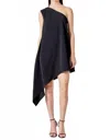 Endless Rose One Shoulder Asymmetrical Dress In Black