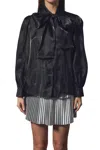 Endless Rose Organza Blouse Top In Black