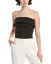 Endless Rose Strapless Pearl Bead Trim Foldover Top In Black